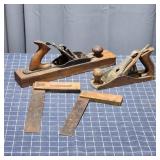 Q2 4pc (2) Squares (2) Wood planes,