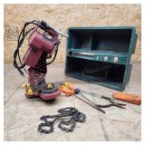 T5 4pc Tote, Chainsaw sharpener, Files, Sawchain,