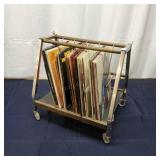 G2 38 PC Record rack Includes records Various arti