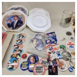 E5 40pc+ Campaign buttons, Ephemera, Commemorative
