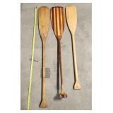 T4 3pc wooden conoe paddles 45-54"