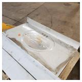 S2 vanity top with backsplash 21x43"