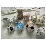 10pc Piggy mug 1970/80 Vintage Piggy Banks