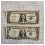 LB washington Silver cert.s 1957 A & B