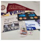 T6 8pc Lions Posters, (2) Pennants, Detroit Lions