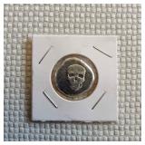 LB Silver round Skull 1/2 Ounce Silver .999