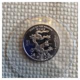 LB Silver round Year of the dragon 1/2 Ounce Silve