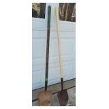 YD 2 Wood & Poly Handle Spade Shovels