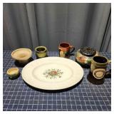 L5 7pc Center piece, Platter, Michigan Mug, (3) Po