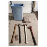 T5 6pc Axe head, Axe handle, (2) Sledge hammers, S