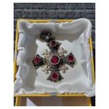 L3 Jerusalem Cross Sterling Silver Pendant