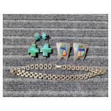 L3 3pc Turquoise Sterling Silver Jewelry