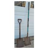 YD 2 Square Point Shovels D & Poly Handles