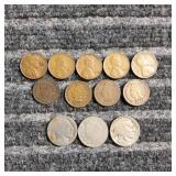 LB 12Pc Buffalo Indian head Wheat V-nickle Include