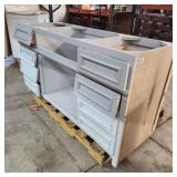 S3 primered wooden Cabinet 21x31x57"