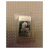 LB Silver Bar 1/2 OZ year of ram Silver