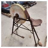 YD antique Sharpening Stone 13x33x44' & 19' dia st