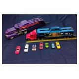 C3 8Pc Hotwheels car haulers Cars Comes with cars