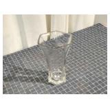 L3 pressed glass bud vase