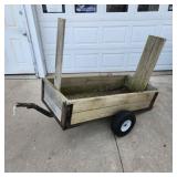 YD Wooden Garden Cart 26' x 60' 2 wheel