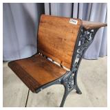 R2 Antique wooden School Desk folding