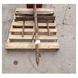 YD round bale spear 5 ft x 35