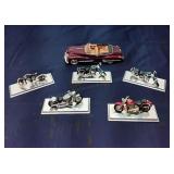 C3 6Pc 47 Cadillac Diecast Harley davidson