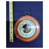 R2 5 Inch round Barometer Wood