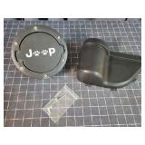 F2 2pc Jeep Gas Cap Cover Door Pocket
