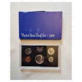 LB 1969 Proof set 40% Silver half Silver