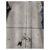 T4 3Pc Open face reals and ice p Fishing poles