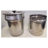 A 4 Quart Inset (7in) 3.5 Quart Stainless Steel