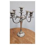 A 5 place Candelabra Silver Color Finish 16.5i