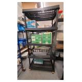 B 5 Shelf Plastic Storage S 77inches High, 3ft lon