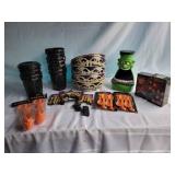 G Halloween Serving Bowls Plastic Tongs