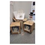 B 4pc 2 Snowman Food Riser Snowman Cookie Jar Snow