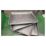 A 4pc 13x18x1in Metal Trays