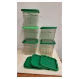 A 5pc Cambrio 4 Quart Graduated Food Storage Co An