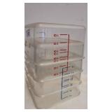 A 4pc 8x8.5 Rubbermade 4 Quart Graduated Food Stor