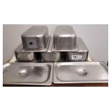 A 7pc Stainless Steel Hotel Food Insert Pans All 6