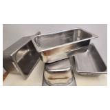 A 4pc Stainless Steel Hotel Food Insert Pans All 6