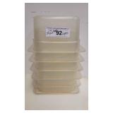 A 6pc Poly Hotel Food Insert Pans 3 ï¿½x6x 4in. ï¿½ of