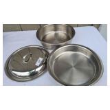 D 12 in Round Chafing Pan With 1 insert and lid