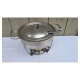 D 10 in Round Chafer With 2 Inserts, 1 burner and
