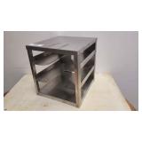 A Stainless Steel Freezer R 9.5in wide, 10.25in de