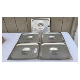 D 5 Half Size Chafer Lids PolarWare, one unmarked