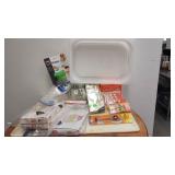 A 16x12in Bus Tub with Mini Forks and Spoon New in