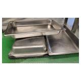 A 6pc Full Size Stainless Steel Hotel Food Pans 2.