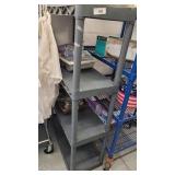 B Poly 4 tier shelf Unit 56in high, 14.5in deep, 3