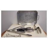 A 8pc 12x16x1.5 deep pan 7 Variety Tongs